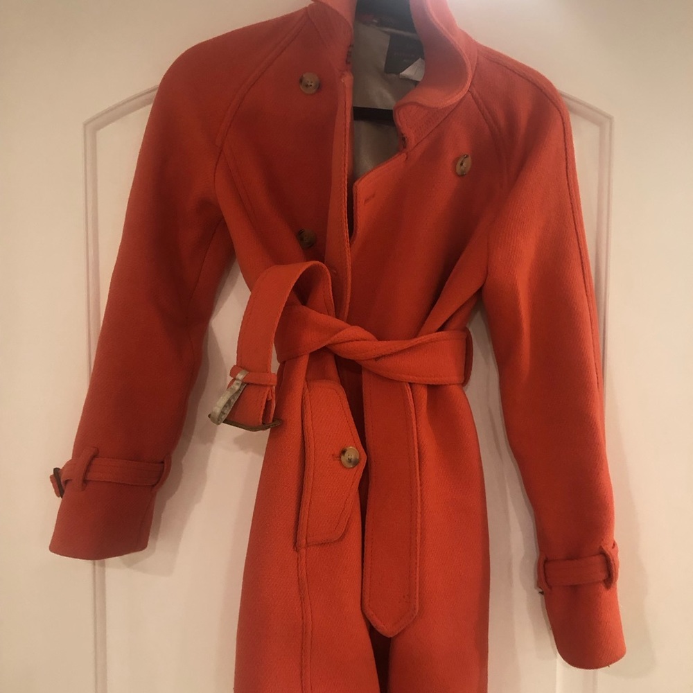 J Crew Stadium Cloth Coat With Belt